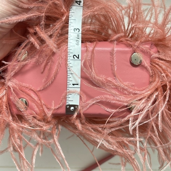 MARQUES ALMEIDA Pink Ostrich Feather and Leather purse bag NEW - Picture 12 of 12